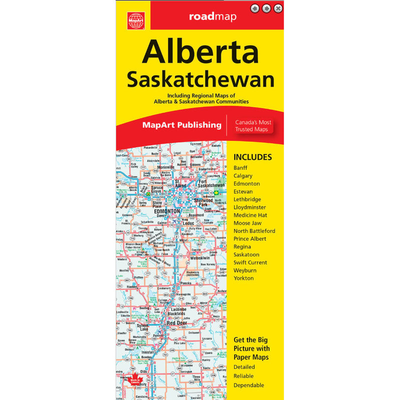 Carte Alberta Saskatchewan