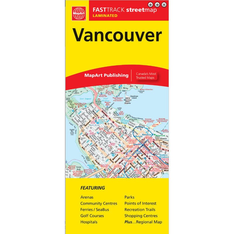 Laminated Vancouver Map