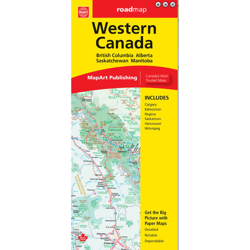 Western Canada map