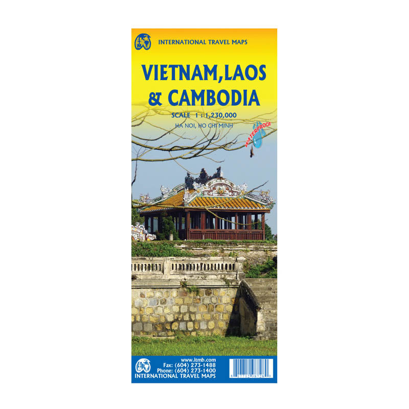Vietnam, Laos and Cambodgia map - ITMB