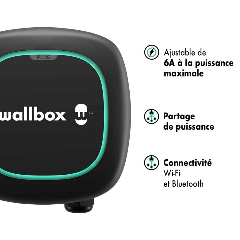 Borne de recharge portable intelligente Wallbox Pulsar Plus 40A fiche NEMA 14-50 - Exclusif en ligne
