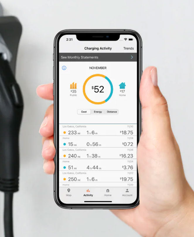 Home Flex EV charging station hardwired WI-FI 50A ChargePoint - Online exclusive