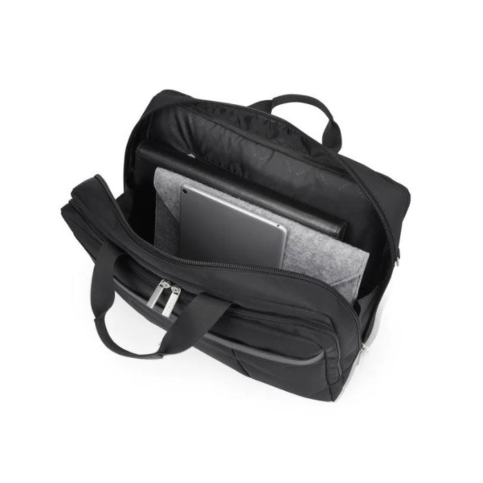 Porte-Documents Bugatti - Organisateur Bureau 35cm - Noir - Poches Multiple - Fermeture Éclair