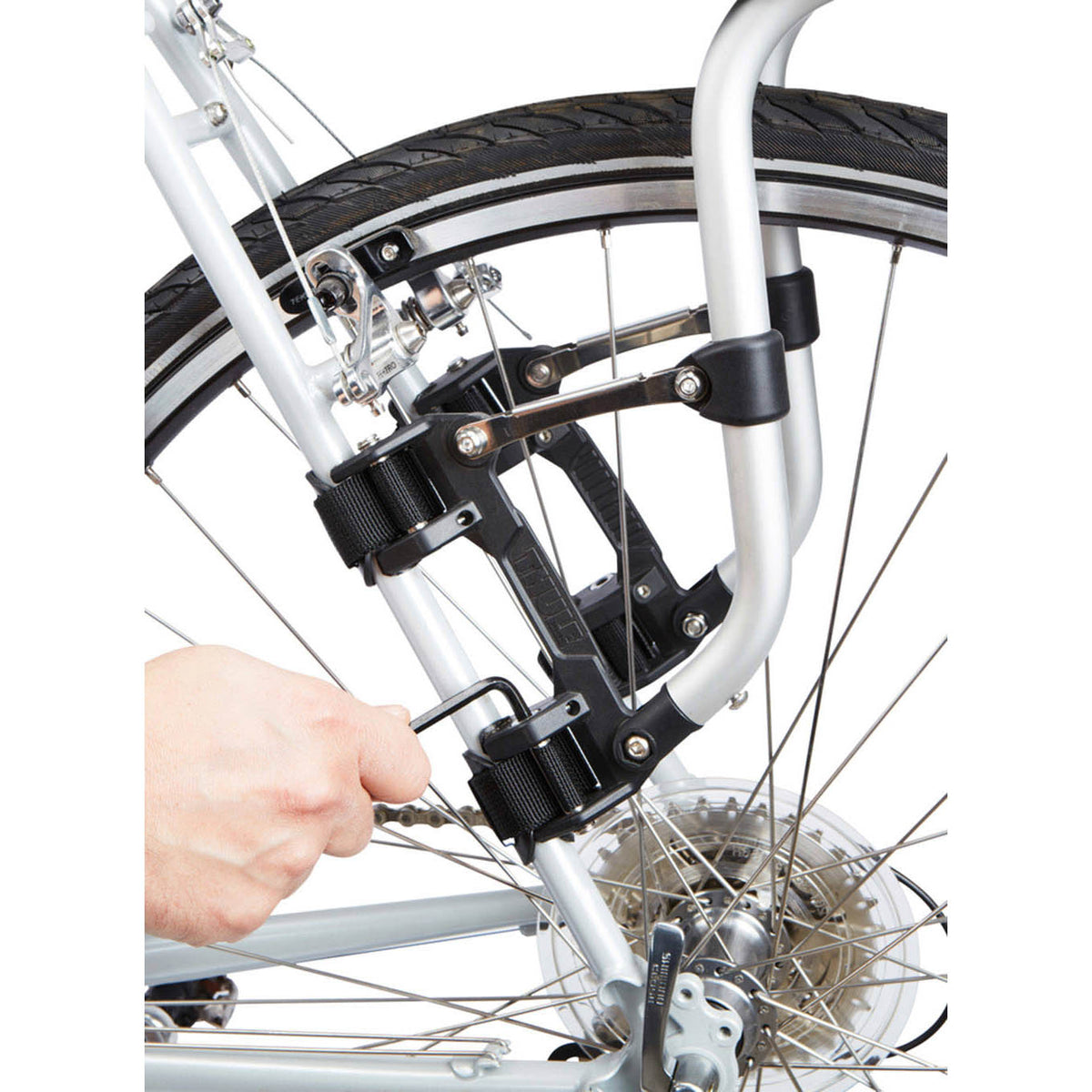 Porte-bagage Vélo ThreeH Réglable - Support Rapide Jusqu'à 10kg - Pour Sacoches Et Paniers