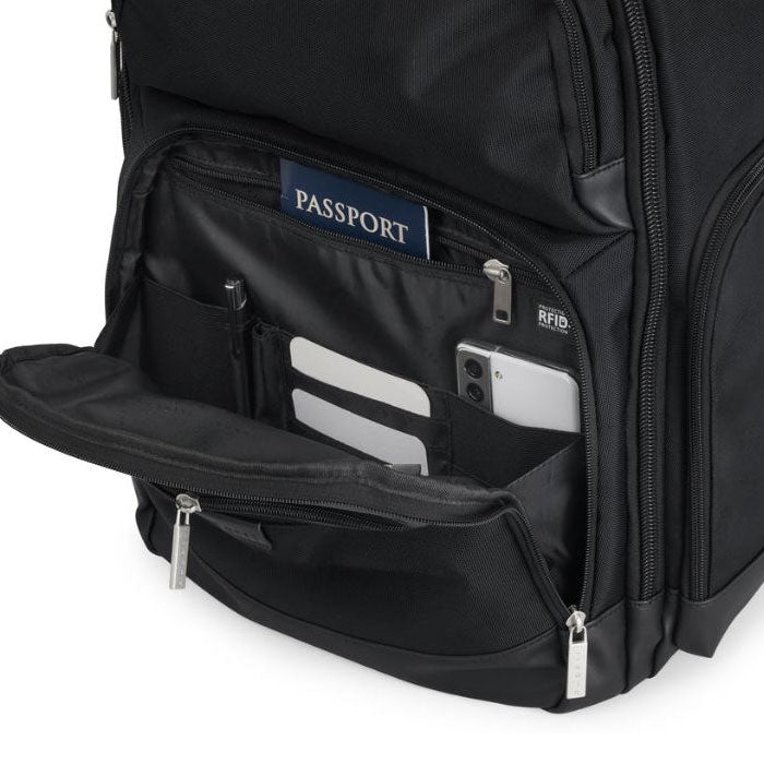 Sac à Dos Bugatti Sera - Noir, Pour Homme, Avec Compartiment Ordinateur Et Protection RFID