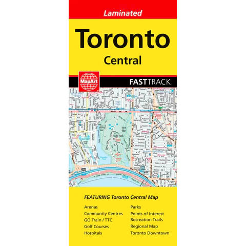 Carte plastifiée du centre de Toronto