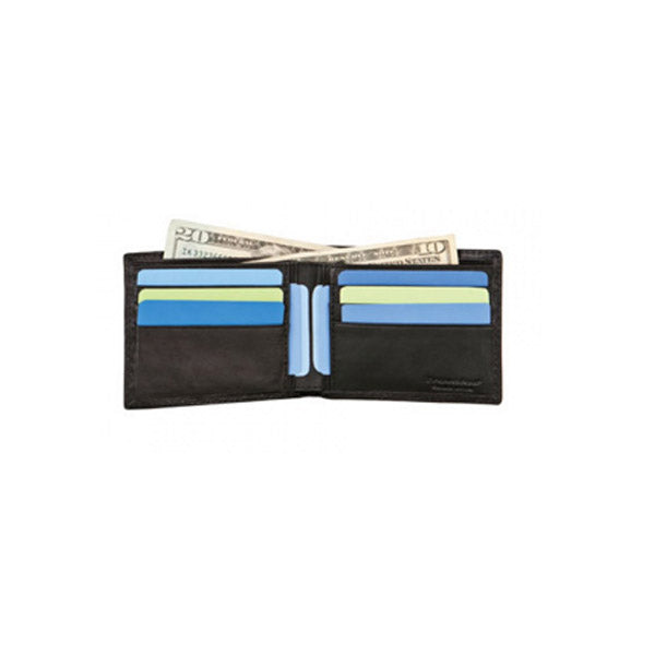 Anti-RFID Leather and Nylon Wallet