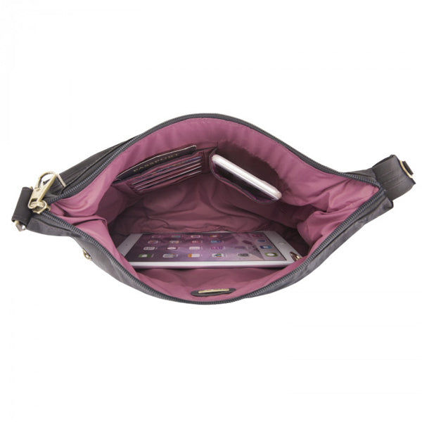 Anti-Theft Signature quilted expansion crossbody 