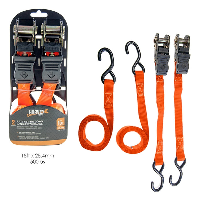 Lot De 2 Sangles à Cliquet Muddy – Pour Chasse Et Sécurité – Noires, Durables