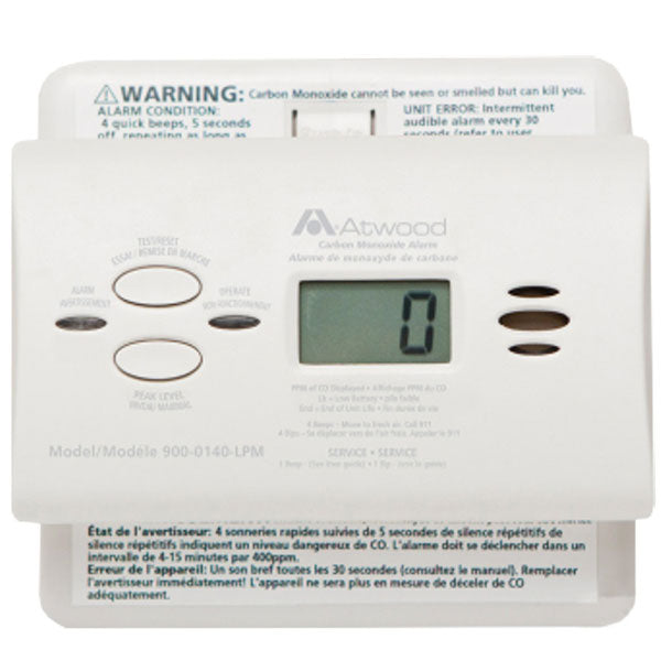 Atwood digital carbon monoxide detector for RV