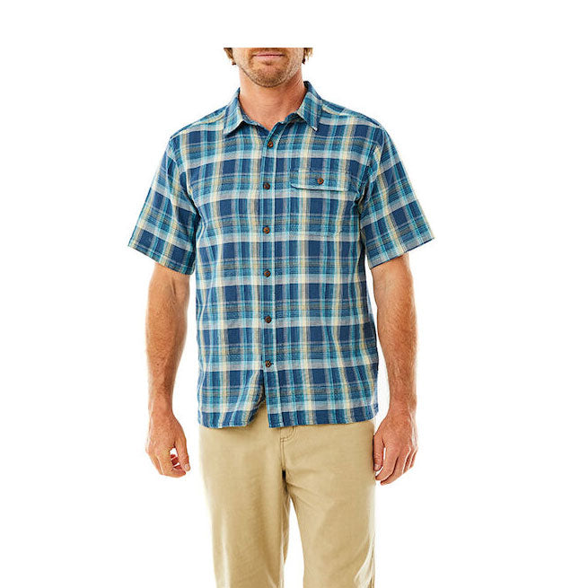 Cool Mesh Eco Plaid Men's Short Sleeve Shirt