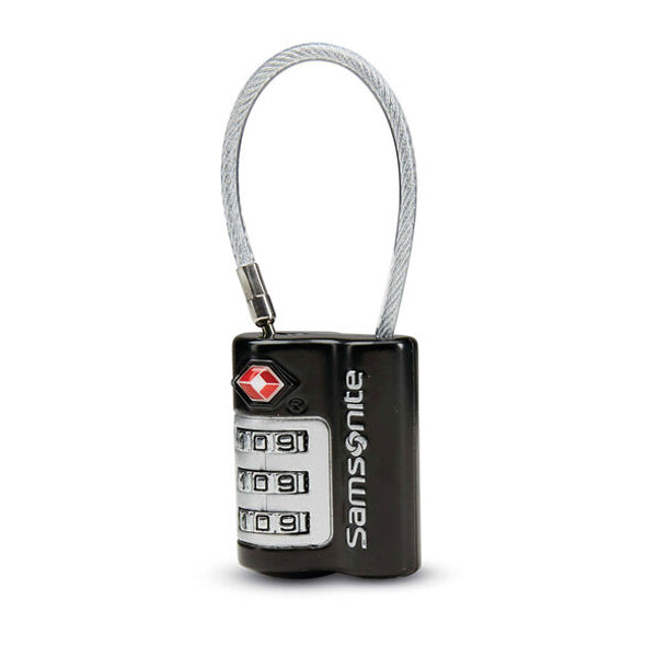 Combination padlock with TSA cable