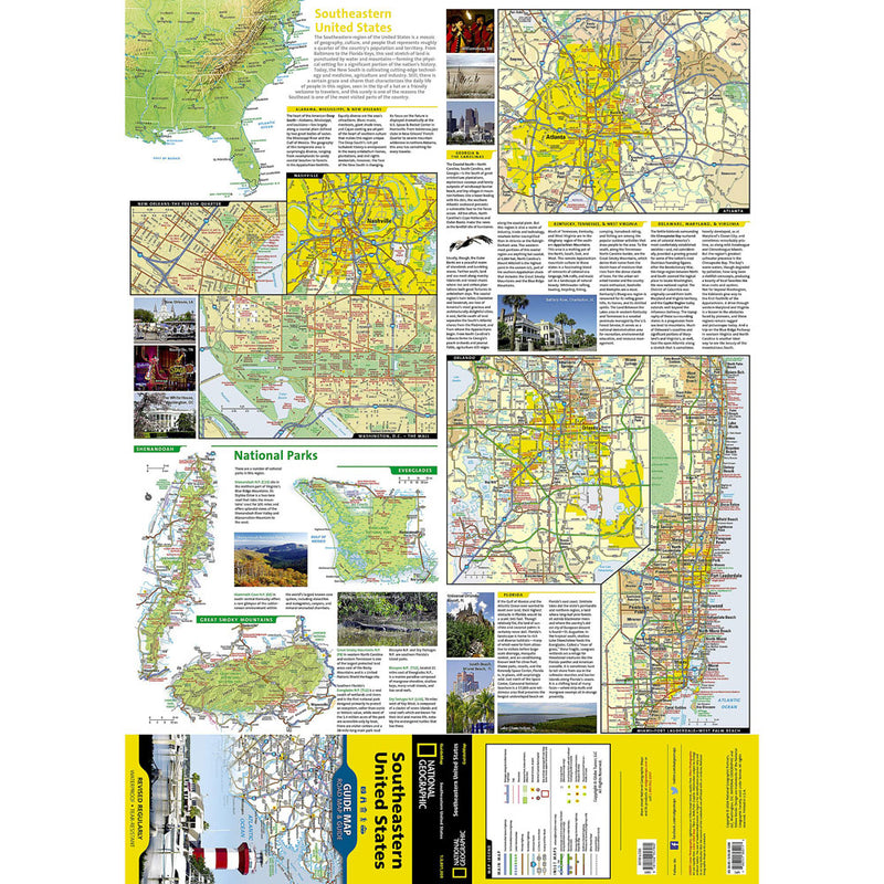 Carte Sud Est des États-Unis Guide Map