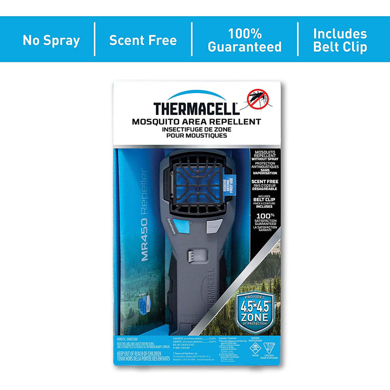 Portable mosquito repellent with Thermacell clip