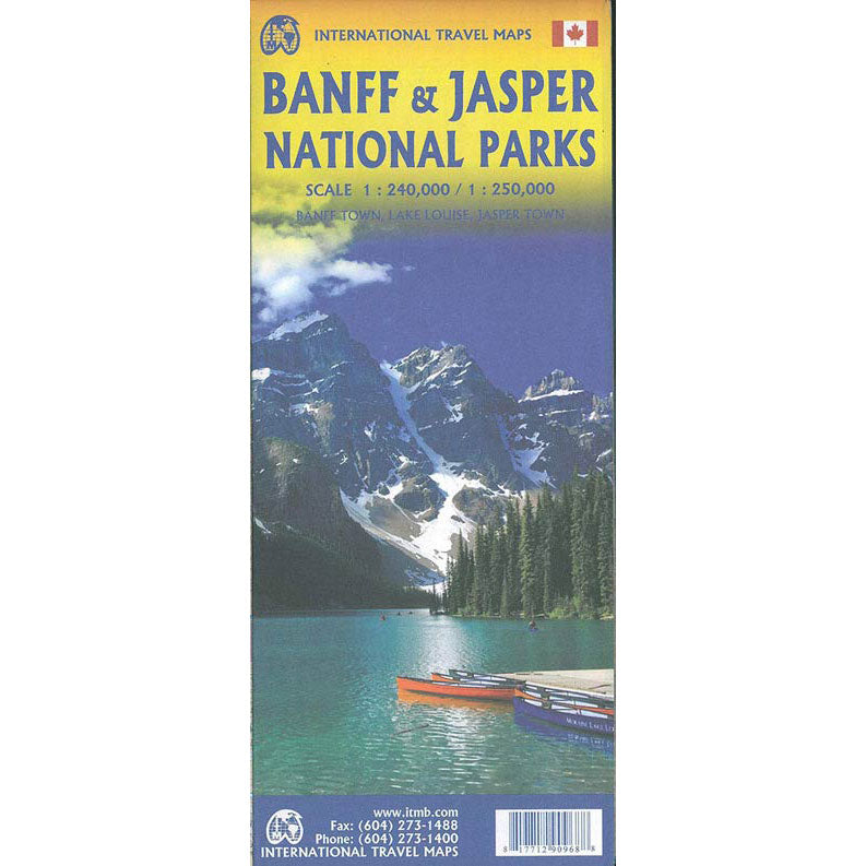 Carte Parcs nationaux Banff et Jasper