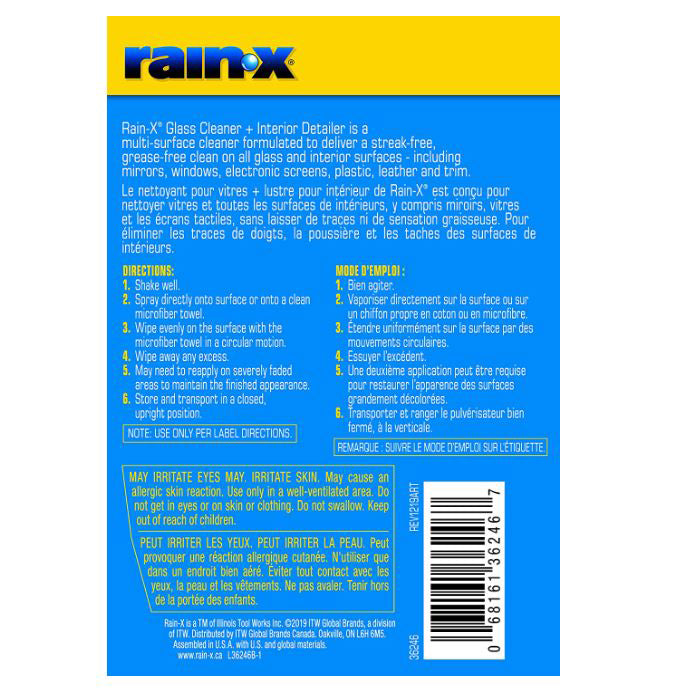 Glass cleaner & interior detailer 680ml Rain-X - Online exclusive