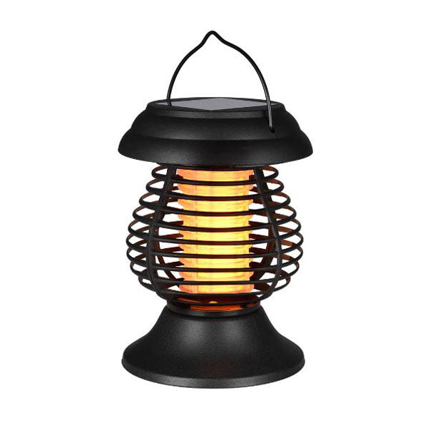 Solar-powered LED bug zapper lantern