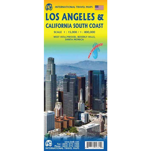 Carte de Los Angeles et de la Californie cote Sud