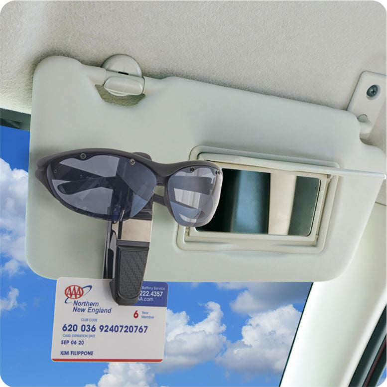 Clip-On car glasses holder