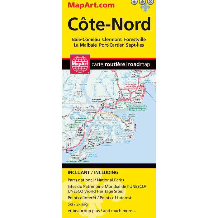 Carte routière de la Côte Nord