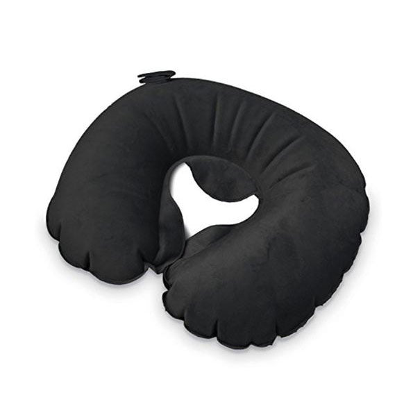 Black inflatable neck pillow
