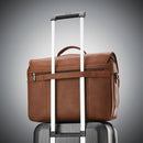 Classic leather briefcase with flap