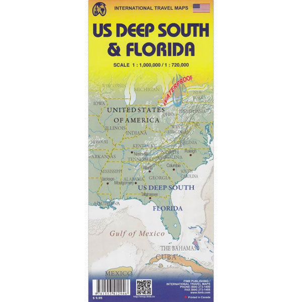 Carte de la Floride et Sud-Est des États-Unis