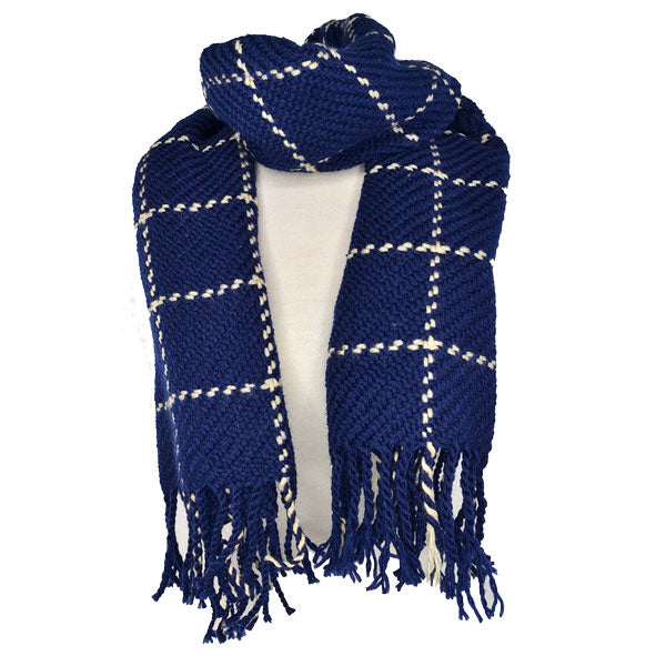 Foulard en tricot à carreaux