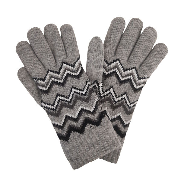 Gants en tricot pour femme Zigzag