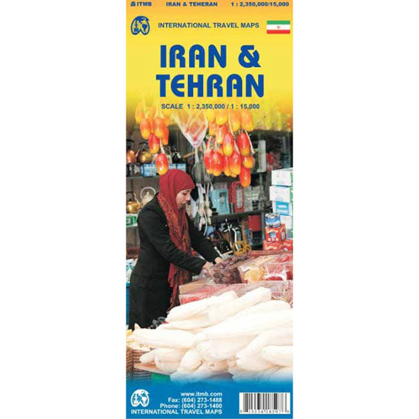 Carte de l'Iran et Téhéran