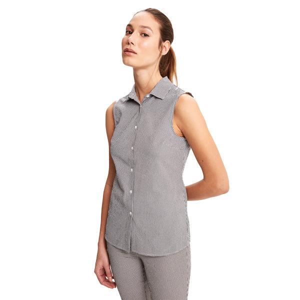 Chemise sans manches pour femme Vichy