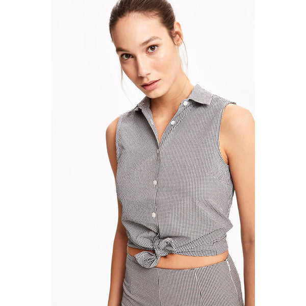 Chemise sans manches pour femme Vichy