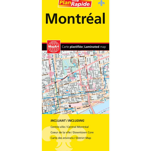 Laminated map of Montreal
