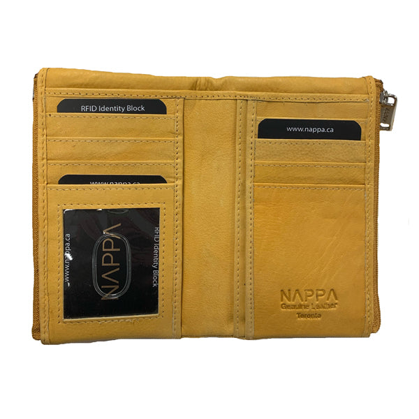 Petit Portefeuille Femme Cuir PU RFID – Compact 9 Cartes + Poche Zippée, Porte-Monnaie Minimaliste Cadeau Idée