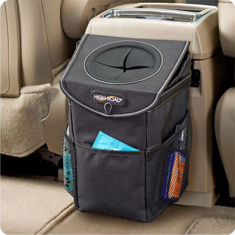 Trash can for auto headrest