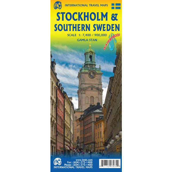 Carte de Stockholm et le sud de la Suède
