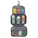 Compact hanging toiletries kit